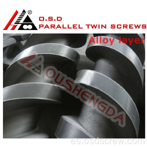 Barril de doble tornillo paralelo para máquina extrusora India Kabra (KET) 2-52-25V ZHOUSHAN FABRICANTE COLMONOY Stellite BIMETALLIC